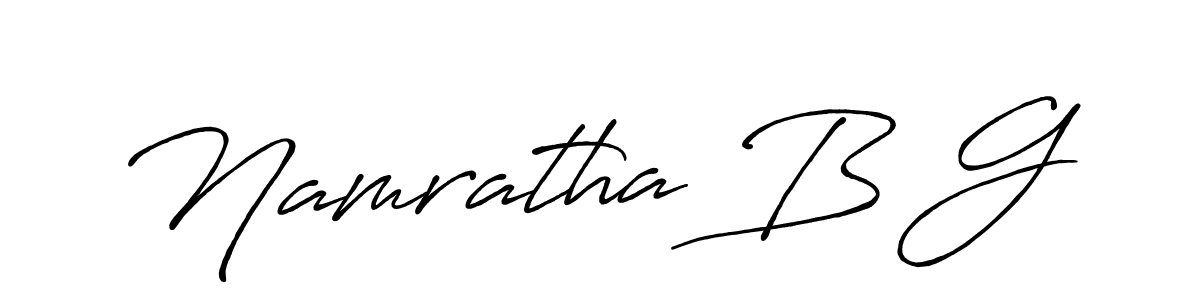 Make a short Namratha B G signature style. Manage your documents anywhere anytime using Antro_Vectra_Bolder. Create and add eSignatures, submit forms, share and send files easily. Namratha B G signature style 7 images and pictures png