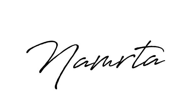 Make a beautiful signature design for name Namrta. With this signature (Antro_Vectra_Bolder) style, you can create a handwritten signature for free. Namrta signature style 7 images and pictures png