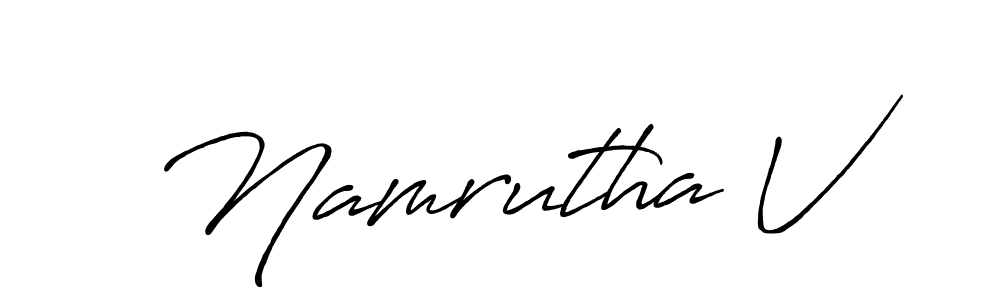 Once you've used our free online signature maker to create your best signature Antro_Vectra_Bolder style, it's time to enjoy all of the benefits that Namrutha V name signing documents. Namrutha V signature style 7 images and pictures png