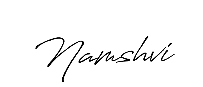 The best way (Antro_Vectra_Bolder) to make a short signature is to pick only two or three words in your name. The name Namshvi include a total of six letters. For converting this name. Namshvi signature style 7 images and pictures png
