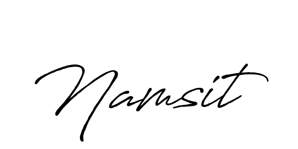 Design your own signature with our free online signature maker. With this signature software, you can create a handwritten (Antro_Vectra_Bolder) signature for name Namsit. Namsit signature style 7 images and pictures png