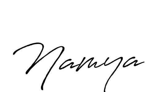 Design your own signature with our free online signature maker. With this signature software, you can create a handwritten (Antro_Vectra_Bolder) signature for name Namya. Namya signature style 7 images and pictures png