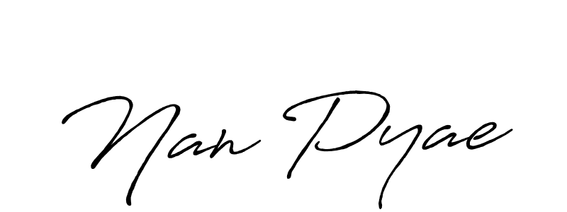 The best way (Antro_Vectra_Bolder) to make a short signature is to pick only two or three words in your name. The name Nan Pyae include a total of six letters. For converting this name. Nan Pyae signature style 7 images and pictures png