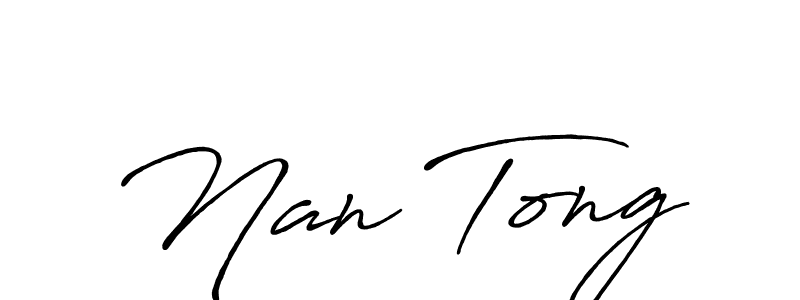 Make a beautiful signature design for name Nan Tong. With this signature (Antro_Vectra_Bolder) style, you can create a handwritten signature for free. Nan Tong signature style 7 images and pictures png