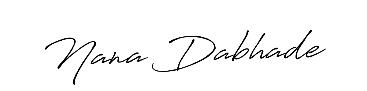 Similarly Antro_Vectra_Bolder is the best handwritten signature design. Signature creator online .You can use it as an online autograph creator for name Nana Dabhade. Nana Dabhade signature style 7 images and pictures png