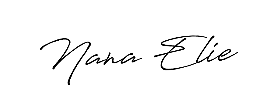 Use a signature maker to create a handwritten signature online. With this signature software, you can design (Antro_Vectra_Bolder) your own signature for name Nana Elie. Nana Elie signature style 7 images and pictures png