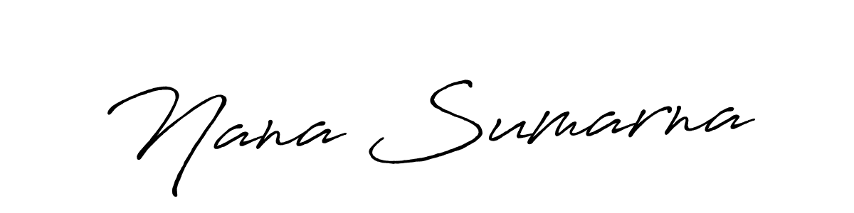 How to make Nana Sumarna name signature. Use Antro_Vectra_Bolder style for creating short signs online. This is the latest handwritten sign. Nana Sumarna signature style 7 images and pictures png