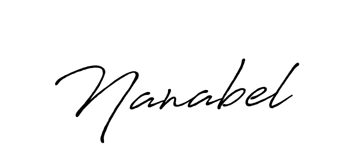 Make a beautiful signature design for name Nanabel. With this signature (Antro_Vectra_Bolder) style, you can create a handwritten signature for free. Nanabel signature style 7 images and pictures png