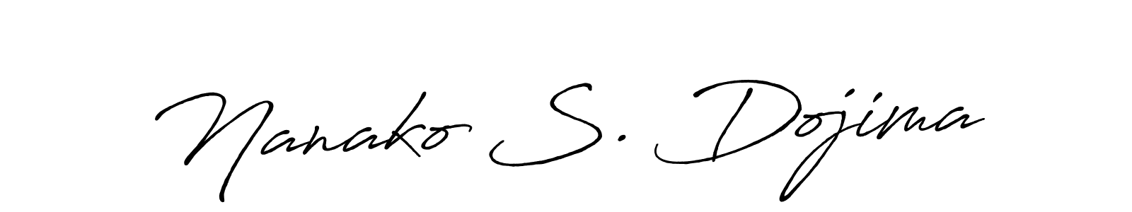 Create a beautiful signature design for name Nanako S. Dojima. With this signature (Antro_Vectra_Bolder) fonts, you can make a handwritten signature for free. Nanako S. Dojima signature style 7 images and pictures png