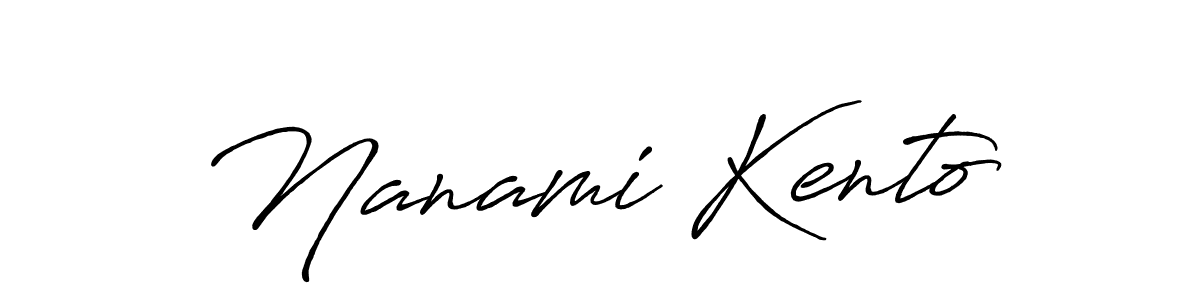 if you are searching for the best signature style for your name Nanami Kento. so please give up your signature search. here we have designed multiple signature styles  using Antro_Vectra_Bolder. Nanami Kento signature style 7 images and pictures png