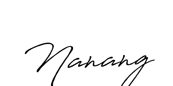 if you are searching for the best signature style for your name Nanang. so please give up your signature search. here we have designed multiple signature styles  using Antro_Vectra_Bolder. Nanang signature style 7 images and pictures png