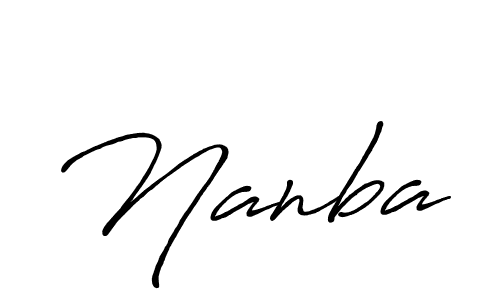 Design your own signature with our free online signature maker. With this signature software, you can create a handwritten (Antro_Vectra_Bolder) signature for name Nanba. Nanba signature style 7 images and pictures png