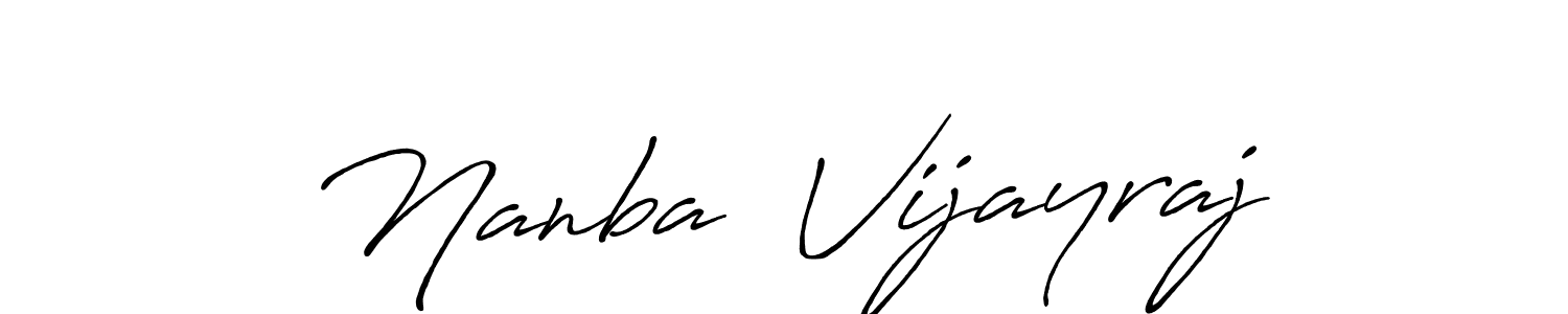 How to make Nanba  Vijayraj signature? Antro_Vectra_Bolder is a professional autograph style. Create handwritten signature for Nanba  Vijayraj name. Nanba  Vijayraj signature style 7 images and pictures png