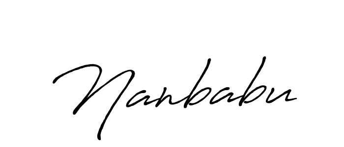 Create a beautiful signature design for name Nanbabu. With this signature (Antro_Vectra_Bolder) fonts, you can make a handwritten signature for free. Nanbabu signature style 7 images and pictures png