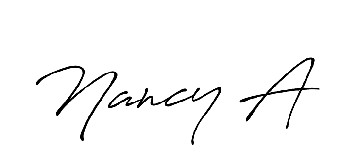 How to make Nancy A signature? Antro_Vectra_Bolder is a professional autograph style. Create handwritten signature for Nancy A name. Nancy A signature style 7 images and pictures png