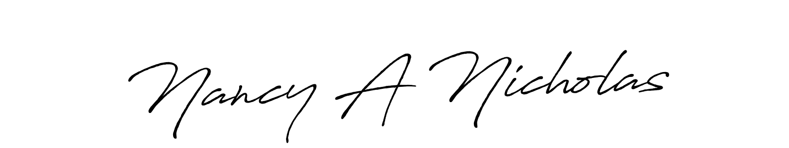 This is the best signature style for the Nancy A Nicholas name. Also you like these signature font (Antro_Vectra_Bolder). Mix name signature. Nancy A Nicholas signature style 7 images and pictures png