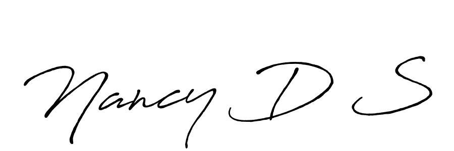 You should practise on your own different ways (Antro_Vectra_Bolder) to write your name (Nancy D S) in signature. don't let someone else do it for you. Nancy D S signature style 7 images and pictures png