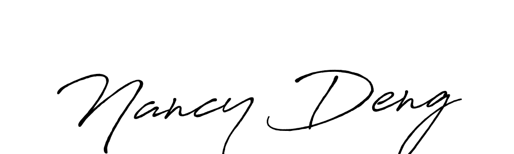 You should practise on your own different ways (Antro_Vectra_Bolder) to write your name (Nancy Deng) in signature. don't let someone else do it for you. Nancy Deng signature style 7 images and pictures png