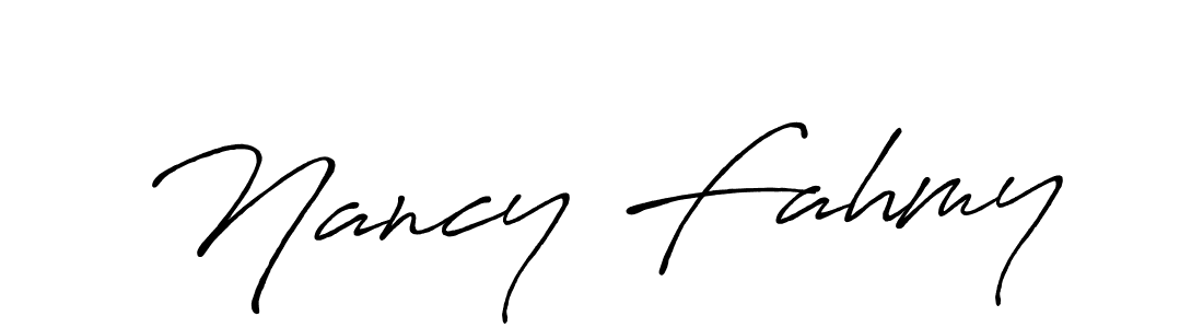 Make a beautiful signature design for name Nancy Fahmy. With this signature (Antro_Vectra_Bolder) style, you can create a handwritten signature for free. Nancy Fahmy signature style 7 images and pictures png