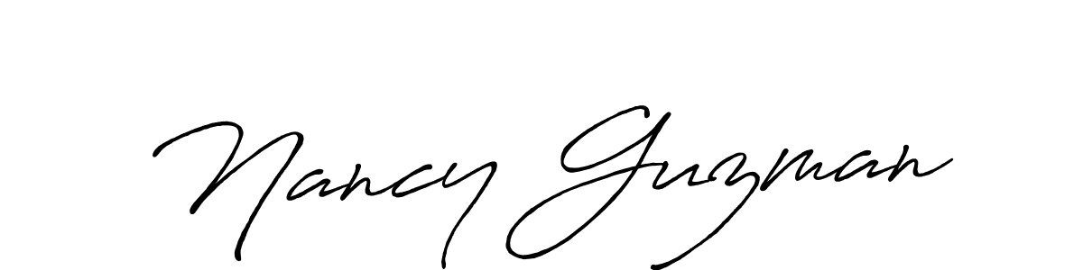 It looks lik you need a new signature style for name Nancy Guzman. Design unique handwritten (Antro_Vectra_Bolder) signature with our free signature maker in just a few clicks. Nancy Guzman signature style 7 images and pictures png