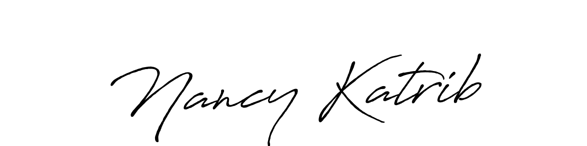Antro_Vectra_Bolder is a professional signature style that is perfect for those who want to add a touch of class to their signature. It is also a great choice for those who want to make their signature more unique. Get Nancy Katrib name to fancy signature for free. Nancy Katrib signature style 7 images and pictures png