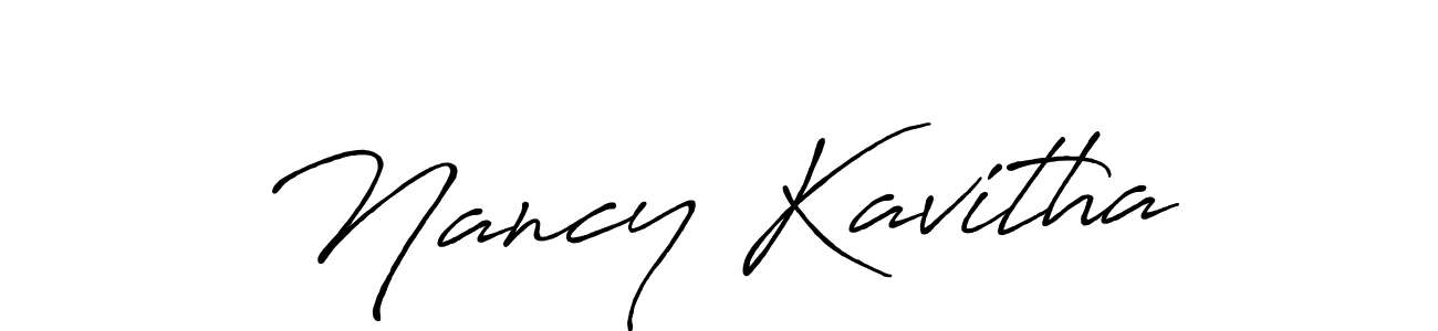 The best way (Antro_Vectra_Bolder) to make a short signature is to pick only two or three words in your name. The name Nancy Kavitha include a total of six letters. For converting this name. Nancy Kavitha signature style 7 images and pictures png