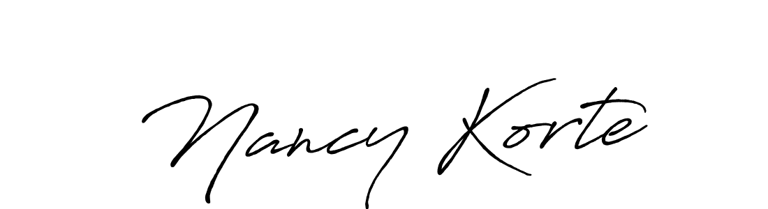 Also You can easily find your signature by using the search form. We will create Nancy Korte name handwritten signature images for you free of cost using Antro_Vectra_Bolder sign style. Nancy Korte signature style 7 images and pictures png