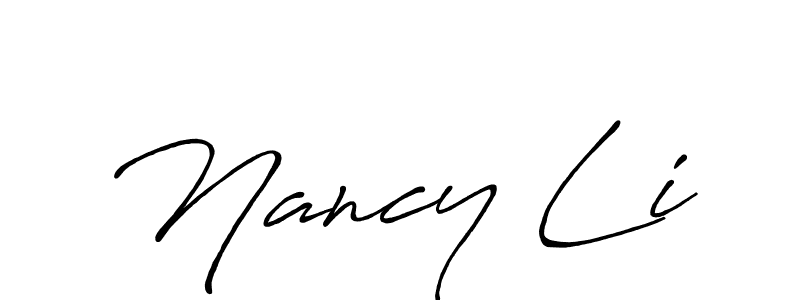 Antro_Vectra_Bolder is a professional signature style that is perfect for those who want to add a touch of class to their signature. It is also a great choice for those who want to make their signature more unique. Get Nancy Li name to fancy signature for free. Nancy Li signature style 7 images and pictures png