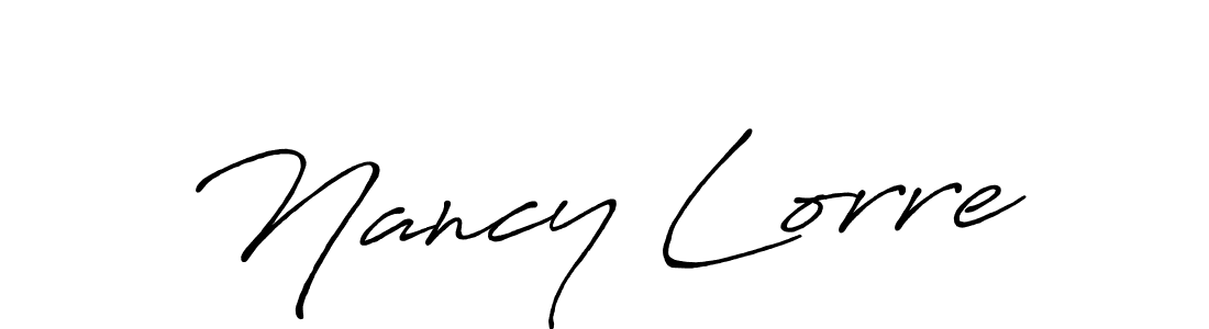 Antro_Vectra_Bolder is a professional signature style that is perfect for those who want to add a touch of class to their signature. It is also a great choice for those who want to make their signature more unique. Get Nancy Lorre name to fancy signature for free. Nancy Lorre signature style 7 images and pictures png