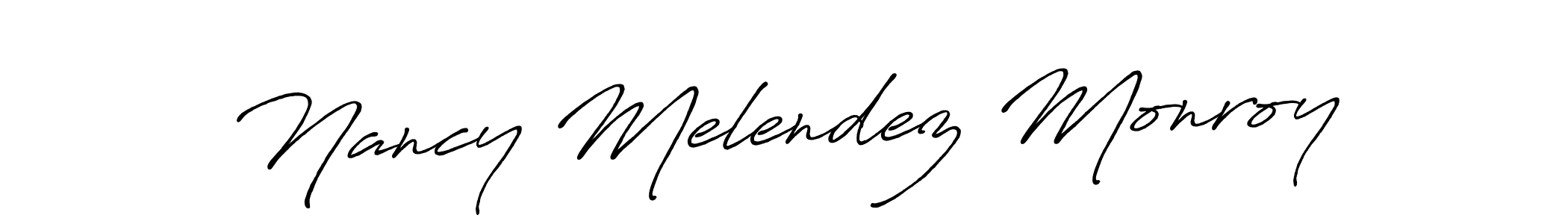 You should practise on your own different ways (Antro_Vectra_Bolder) to write your name (Nancy Melendez Monroy) in signature. don't let someone else do it for you. Nancy Melendez Monroy signature style 7 images and pictures png