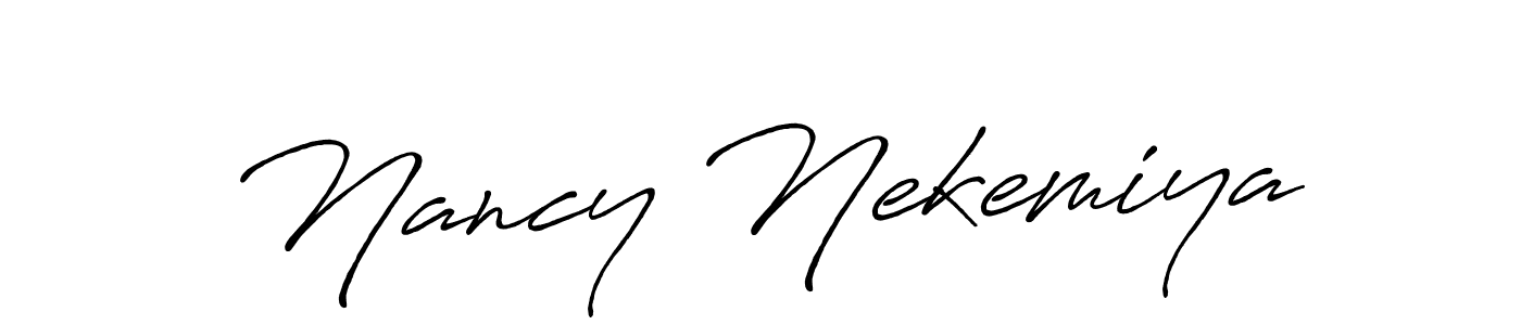 How to make Nancy Nekemiya signature? Antro_Vectra_Bolder is a professional autograph style. Create handwritten signature for Nancy Nekemiya name. Nancy Nekemiya signature style 7 images and pictures png