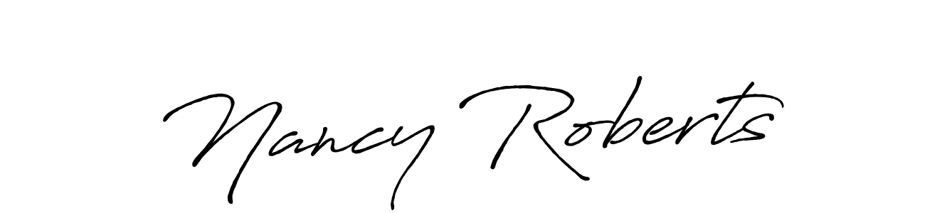 How to make Nancy Roberts name signature. Use Antro_Vectra_Bolder style for creating short signs online. This is the latest handwritten sign. Nancy Roberts signature style 7 images and pictures png