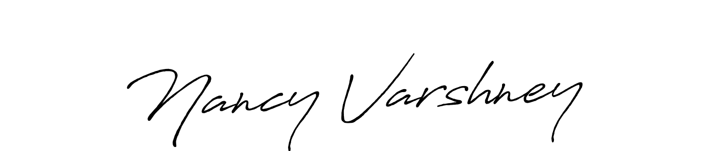 It looks lik you need a new signature style for name Nancy Varshney. Design unique handwritten (Antro_Vectra_Bolder) signature with our free signature maker in just a few clicks. Nancy Varshney signature style 7 images and pictures png