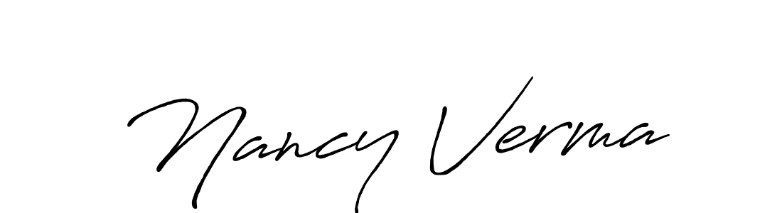 Nancy Verma stylish signature style. Best Handwritten Sign (Antro_Vectra_Bolder) for my name. Handwritten Signature Collection Ideas for my name Nancy Verma. Nancy Verma signature style 7 images and pictures png