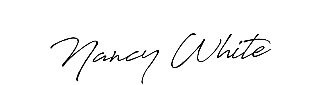 Also we have Nancy White name is the best signature style. Create professional handwritten signature collection using Antro_Vectra_Bolder autograph style. Nancy White signature style 7 images and pictures png