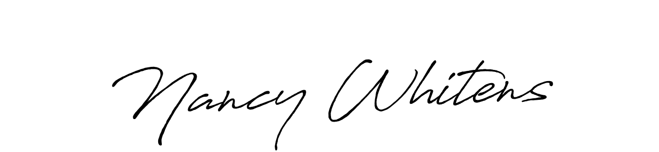 Design your own signature with our free online signature maker. With this signature software, you can create a handwritten (Antro_Vectra_Bolder) signature for name Nancy Whitens. Nancy Whitens signature style 7 images and pictures png