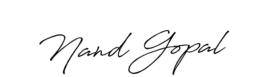 Create a beautiful signature design for name Nand Gopal. With this signature (Antro_Vectra_Bolder) fonts, you can make a handwritten signature for free. Nand Gopal signature style 7 images and pictures png