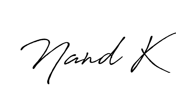 Similarly Antro_Vectra_Bolder is the best handwritten signature design. Signature creator online .You can use it as an online autograph creator for name Nand K. Nand K signature style 7 images and pictures png