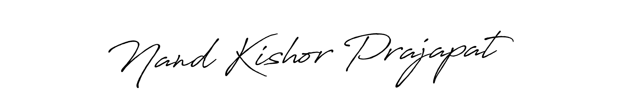 Design your own signature with our free online signature maker. With this signature software, you can create a handwritten (Antro_Vectra_Bolder) signature for name Nand Kishor Prajapat. Nand Kishor Prajapat signature style 7 images and pictures png