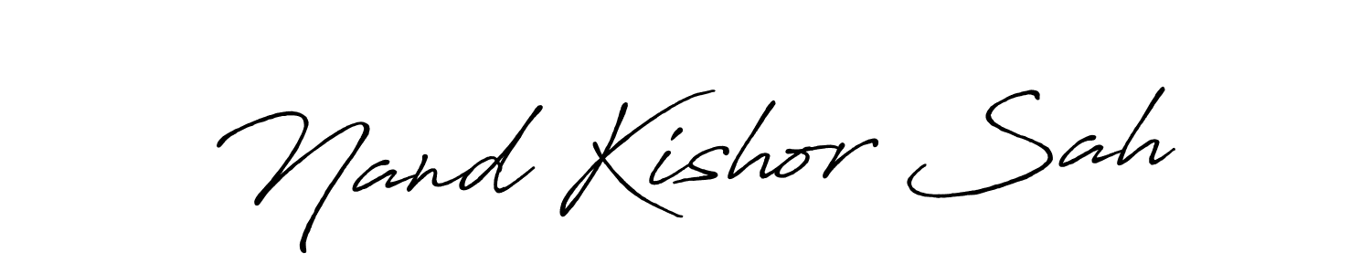 You should practise on your own different ways (Antro_Vectra_Bolder) to write your name (Nand Kishor Sah) in signature. don't let someone else do it for you. Nand Kishor Sah signature style 7 images and pictures png