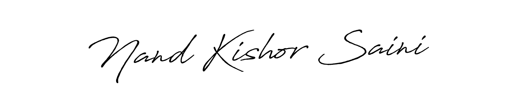 Create a beautiful signature design for name Nand Kishor Saini. With this signature (Antro_Vectra_Bolder) fonts, you can make a handwritten signature for free. Nand Kishor Saini signature style 7 images and pictures png