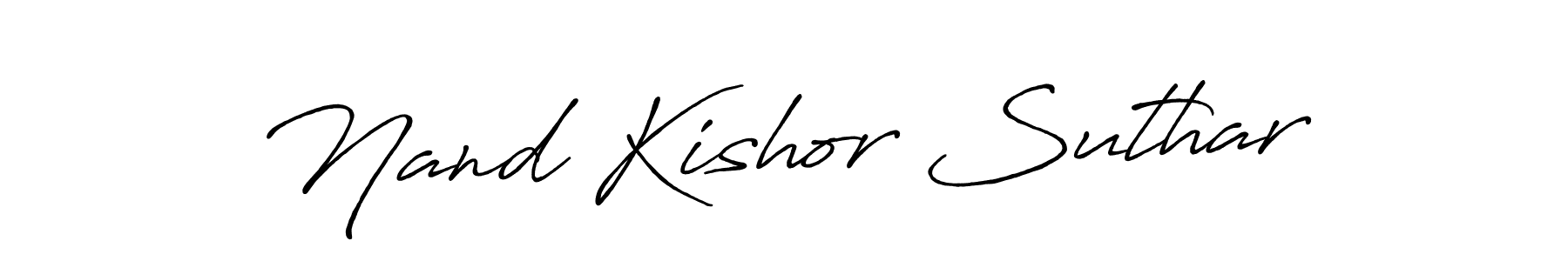 Design your own signature with our free online signature maker. With this signature software, you can create a handwritten (Antro_Vectra_Bolder) signature for name Nand Kishor Suthar. Nand Kishor Suthar signature style 7 images and pictures png