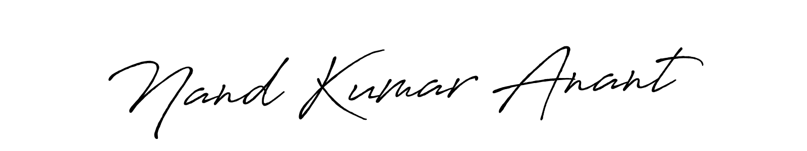 It looks lik you need a new signature style for name Nand Kumar Anant. Design unique handwritten (Antro_Vectra_Bolder) signature with our free signature maker in just a few clicks. Nand Kumar Anant signature style 7 images and pictures png