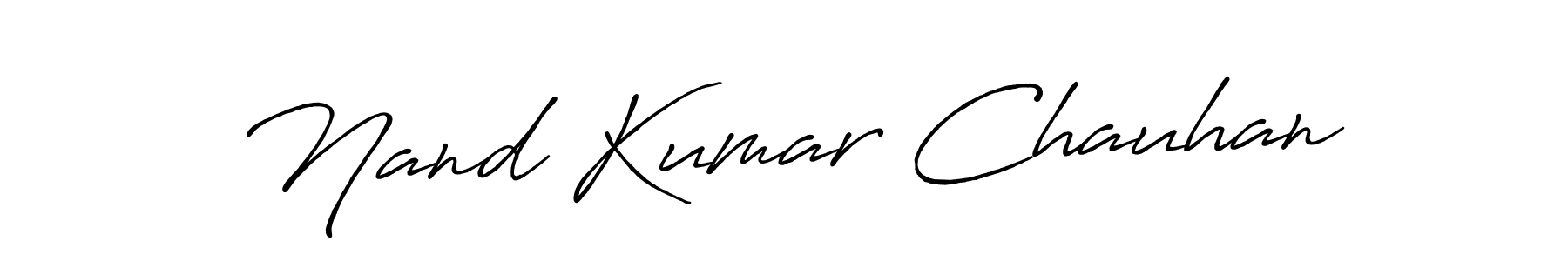 How to make Nand Kumar Chauhan name signature. Use Antro_Vectra_Bolder style for creating short signs online. This is the latest handwritten sign. Nand Kumar Chauhan signature style 7 images and pictures png