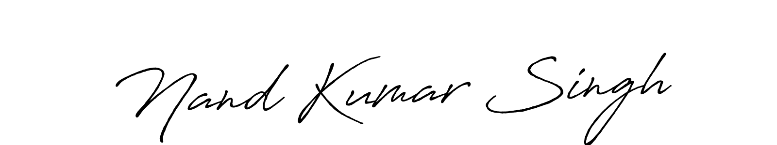 Create a beautiful signature design for name Nand Kumar Singh. With this signature (Antro_Vectra_Bolder) fonts, you can make a handwritten signature for free. Nand Kumar Singh signature style 7 images and pictures png