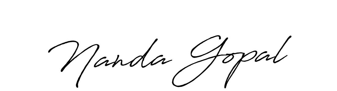 Make a short Nanda Gopal signature style. Manage your documents anywhere anytime using Antro_Vectra_Bolder. Create and add eSignatures, submit forms, share and send files easily. Nanda Gopal signature style 7 images and pictures png