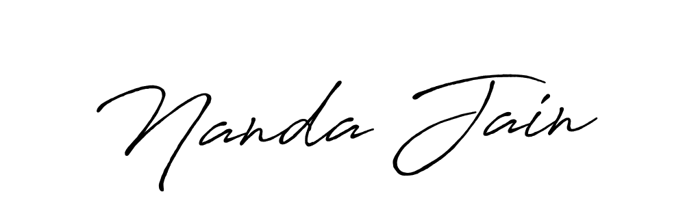 You can use this online signature creator to create a handwritten signature for the name Nanda Jain. This is the best online autograph maker. Nanda Jain signature style 7 images and pictures png