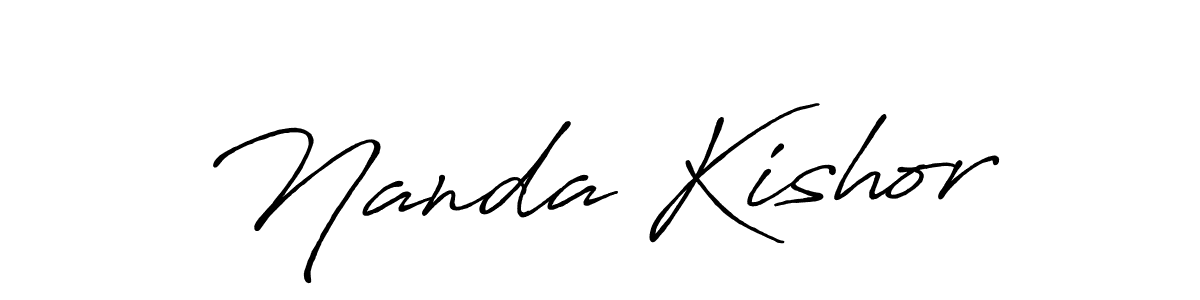 Also we have Nanda Kishor name is the best signature style. Create professional handwritten signature collection using Antro_Vectra_Bolder autograph style. Nanda Kishor signature style 7 images and pictures png