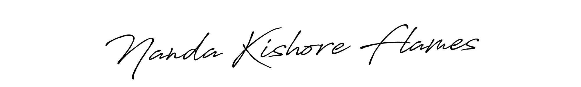 Use a signature maker to create a handwritten signature online. With this signature software, you can design (Antro_Vectra_Bolder) your own signature for name Nanda Kishore Flames. Nanda Kishore Flames signature style 7 images and pictures png
