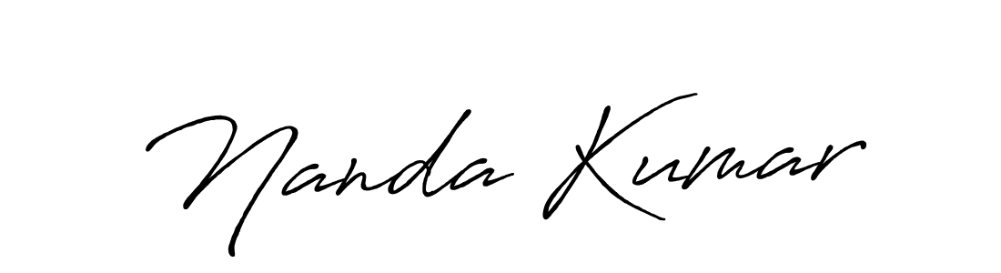 How to make Nanda Kumar signature? Antro_Vectra_Bolder is a professional autograph style. Create handwritten signature for Nanda Kumar name. Nanda Kumar signature style 7 images and pictures png